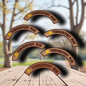 Lot 6 Camp Raymond BSA Tenderfoot Run Patches Grand Canyon Council Brown Rocker